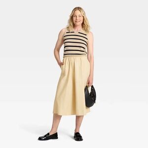 Women's Midi Skirt - A New Day Cream XL